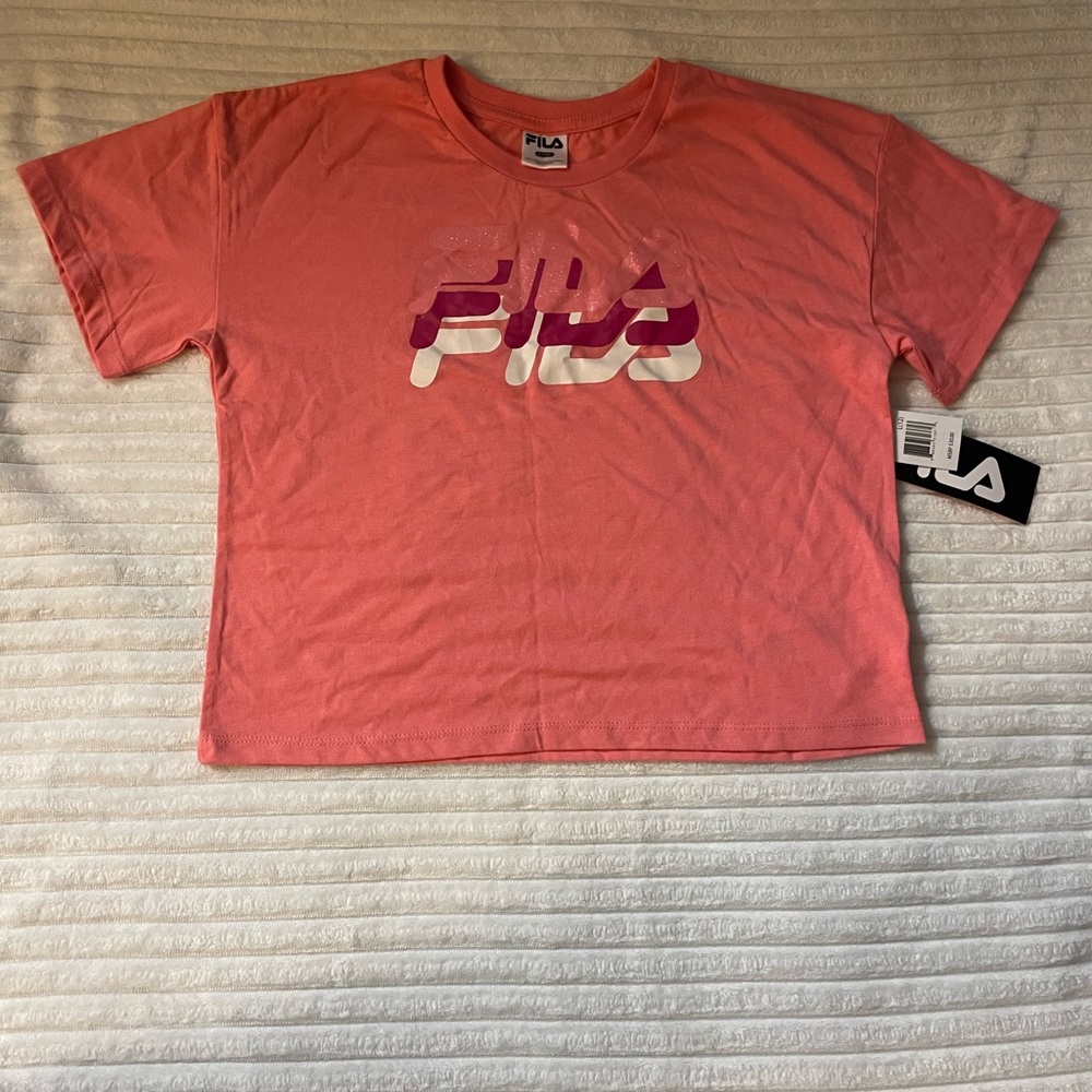 Girls FILA pink shirt size large